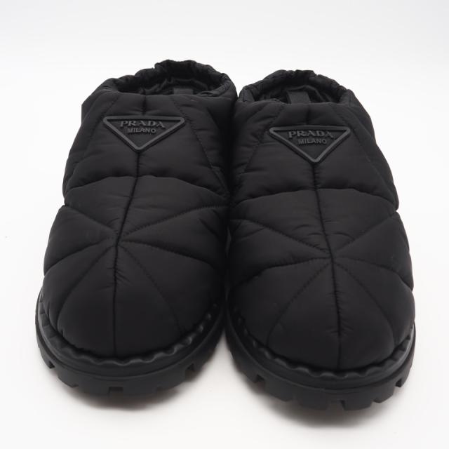 ★3日以内返品可★ 極美品 PRADA プラダ キルティング ナイロン ロゴ パディングブーツ 7 24 1S704M ブーツ ブラック ナイロン レディース_8
