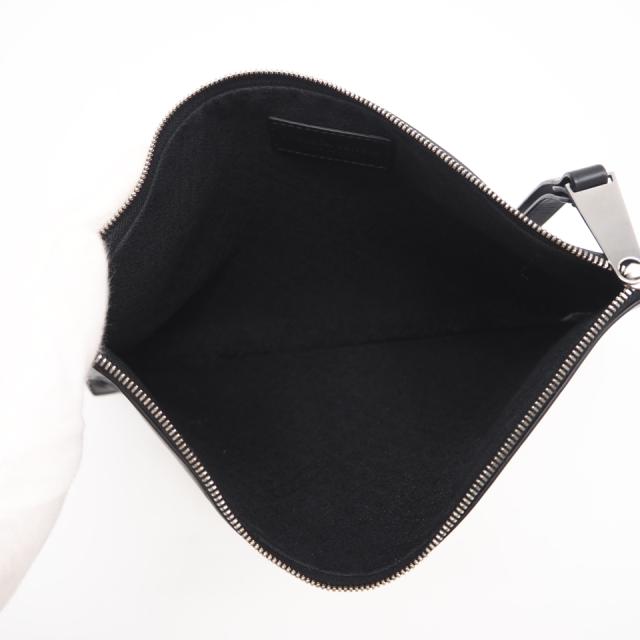 ★3日以内返品可★ 美品 BOTTEGAVENETA ボッテガヴェネタ なめし革 パンチング クラッチペダル御徒面子 - クラッチペダル御徒面子 黒いこと 青味 なめし革 ナイロン メンズ