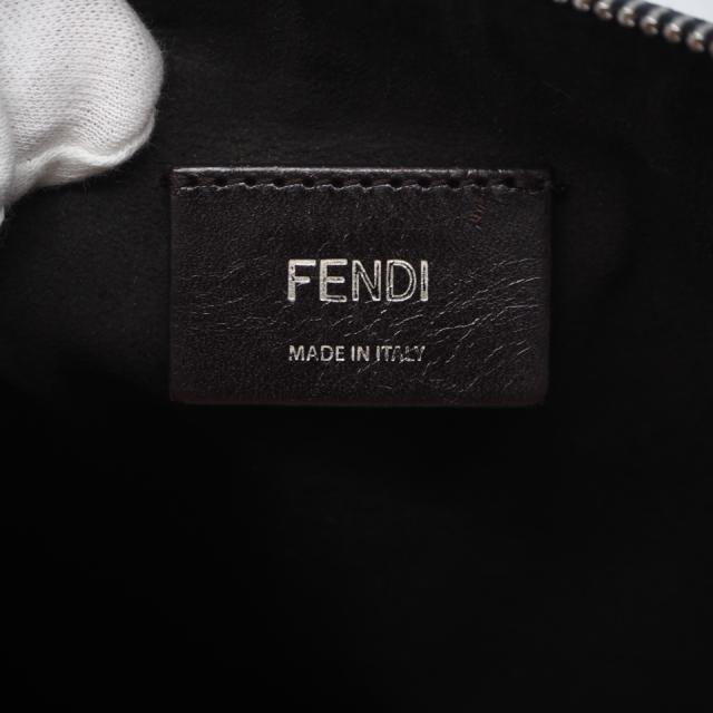 ★3日以内返品可★ 美品 FENDI フェンディ レザー ロゴ ショルダーバッグ 7VA604 ショルダーバッグ ネイビー・ブラウン レザー メンズ_12