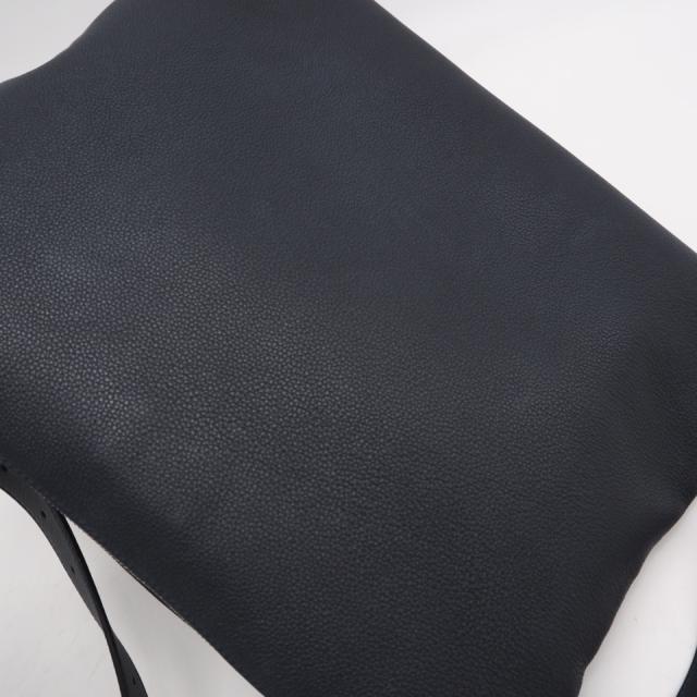 ★3日以内返品可★ 美品 FENDI フェンディ レザー ロゴ ショルダーバッグ 7VA604 ショルダーバッグ ネイビー・ブラウン レザー メンズ_3