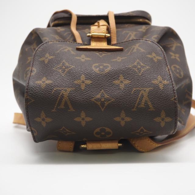 ★3日以内返品可★ LOUIS VUITTON ルイ・ヴィトン モノグラム ミニモンスリ M51137 リュック・デイパック ブラウン コーティングキャンバス レザー レディース_3