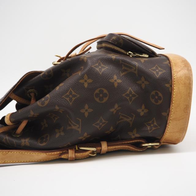 ★3日以内返品可★ LOUIS VUITTON ルイ・ヴィトン モノグラム ミニモンスリ M51137 リュック・デイパック ブラウン コーティングキャンバス レザー レディース_6
