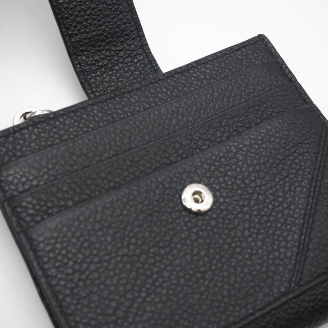 ★3日以内返品可★ 美品 PRADA プラダ ヴィッテロ マイクログレイン トライアングル コンパクトウォレット 2MC066 二つ折り財布 ブラック レザー メンズ_11