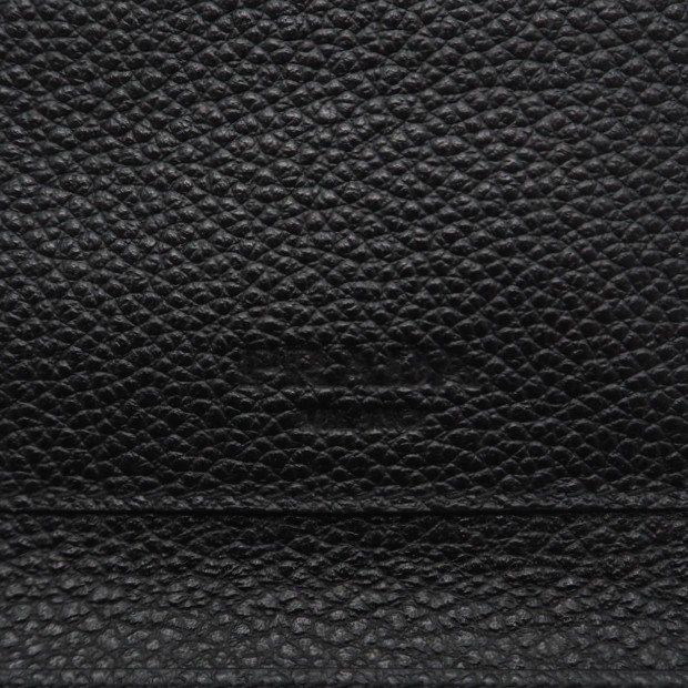 ★3日以内返品可★ 美品 PRADA プラダ ヴィッテロ マイクログレイン トライアングル コンパクトウォレット 2MC066 二つ折り財布 ブラック レザー メンズ_17