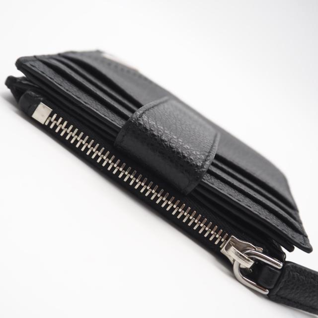 ★3日以内返品可★ 美品 PRADA プラダ ヴィッテロ マイクログレイン トライアングル コンパクトウォレット 2MC066 二つ折り財布 ブラック レザー メンズ_4
