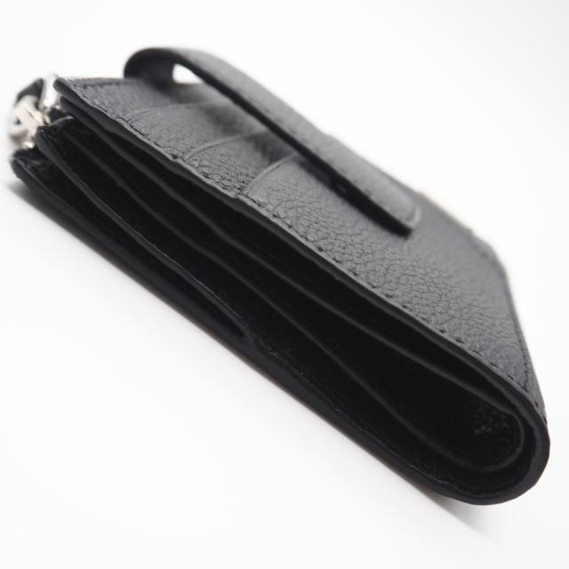 ★3日以内返品可★ 美品 PRADA プラダ ヴィッテロ マイクログレイン トライアングル コンパクトウォレット 2MC066 二つ折り財布 ブラック レザー メンズ_7
