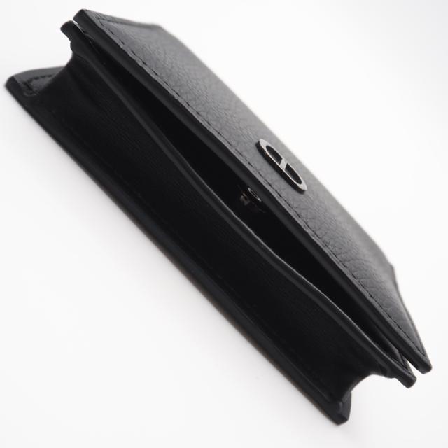 ★3日以内返品可★ 極美品 Dior ディオール CD Icon 二つ折り名刺入れ 2ESCH136 名刺入れ ブラック カーフレザー