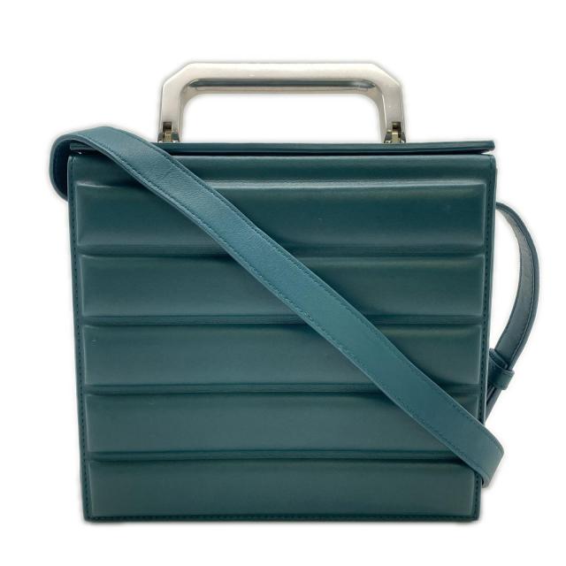 ★3日以内返品可★ 美品 BOTTEGAVENETA ボッテガヴェネタ レザー 2WAYバッグ 591717 2wayショルダーバッグ グリーン レザー レディース_1