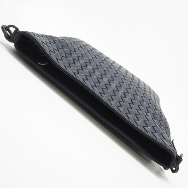 ★3日以内返品可★ 美品 BOTTEGAVENETA ボッテガヴェネタ イントレチャート中 なめし革 クロスボディバッグ 577534 ショルダーバッグ 米国海軍 カーフレザー メンズ