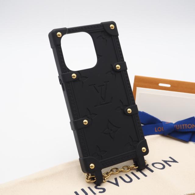 ★3日以内返品可★ 美品 LOUIS VUITTON ルイ・ヴィトン モノグラム リ トランク IPHONE 14 PRO ノワール M81997 その他小物 ブラック 熱可塑性ポリウレタン レディース