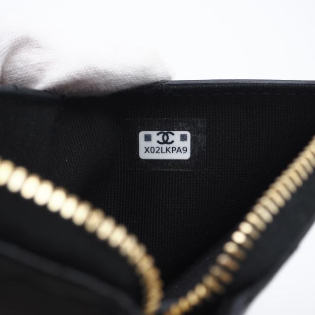 ★3日以内返品可★ 極美品 CHANEL シャネル マトラッセ ココマーク 二つ折り財布 AP5016 二つ折り財布 ブラック ゴールド キャビアスキン レディース