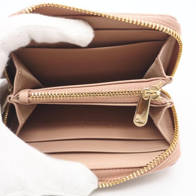 ★3日以内返品可★ 未使用 Christian Dior クリスチャンディオール Lady Dior Voyageur スモール ジップコインケース S0985ONMJ コインケース ピンクベージュ ラムスキン レディース_9