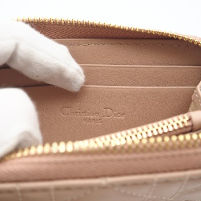 ★3日以内返品可★ 未使用 Christian Dior クリスチャンディオール Lady Dior Voyageur スモール ジップコインケース S0985ONMJ コインケース ピンクベージュ ラムスキン レディース_11