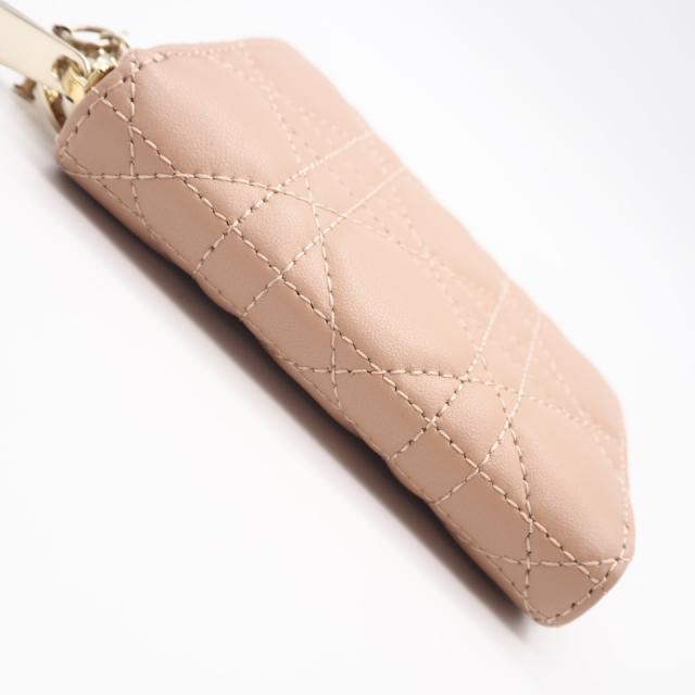 ★3日以内返品可★ 未使用 Christian Dior クリスチャンディオール Lady Dior Voyageur スモール ジップコインケース S0985ONMJ コインケース ピンクベージュ ラムスキン レディース_5