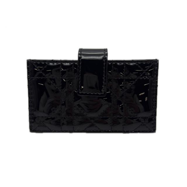 ★3日以内返品可★ 未使用 Christian Dior クリスチャンディオール Lady Dior Jasmine カードホルダー S0074OVRB_M900 カードケース ブラック パテントレザー レディース_1