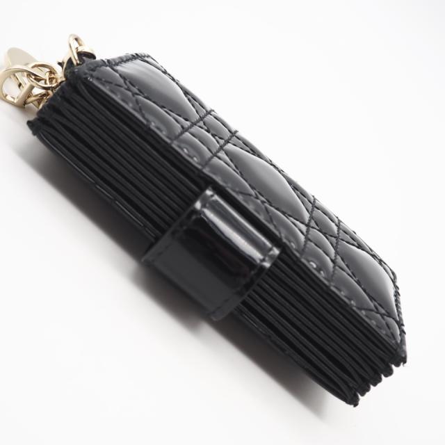 ★3日以内返品可★ 未使用 Christian Dior クリスチャンディオール Lady Dior Jasmine カードホルダー S0074OVRB_M900 カードケース ブラック パテントレザー レディース_4