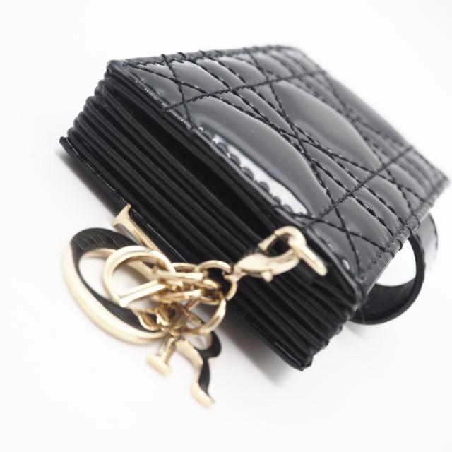 ★3日以内返品可★ 未使用 Christian Dior クリスチャンディオール Lady Dior Jasmine カードホルダー S0074OVRB_M900 カードケース ブラック パテントレザー レディース_7
