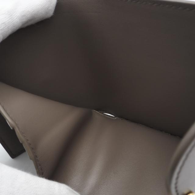 ★3日以内返品可★ 美品 CELINE セリーヌ シャイニーカーフスキン スモール フラップウォレット トリオンフ 10D783DPV.03SA 三つ折り財布 グレージュ カーフレザー レディース_17