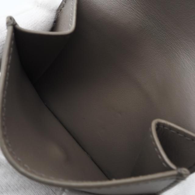 ★3日以内返品可★ 美品 CELINE セリーヌ シャイニーカーフスキン スモール フラップウォレット トリオンフ 10D783DPV.03SA 三つ折り財布 グレージュ カーフレザー レディース_18