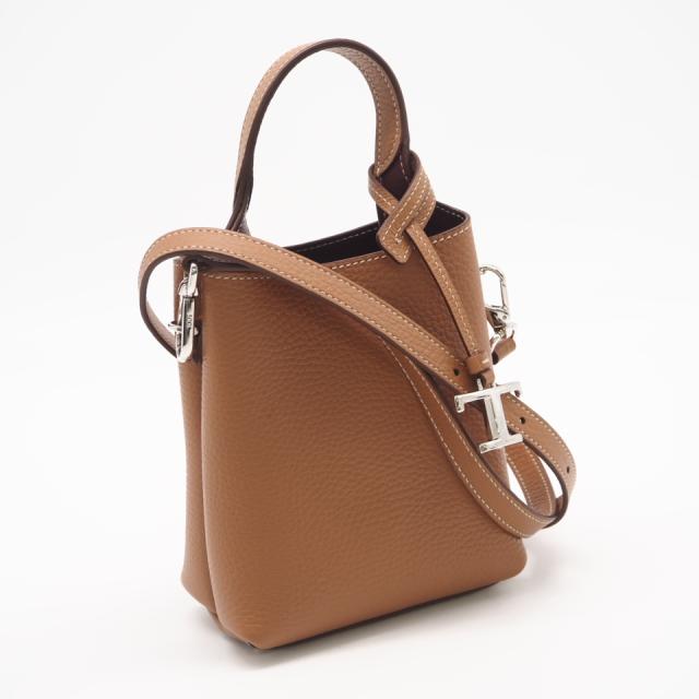 ★3日以内返品可★ 極美品 TOD’S トッズ トッズ レザー バッグ マイクロ XBWAPAT9000 2wayハンドバッグ ブラウン レザー レディース