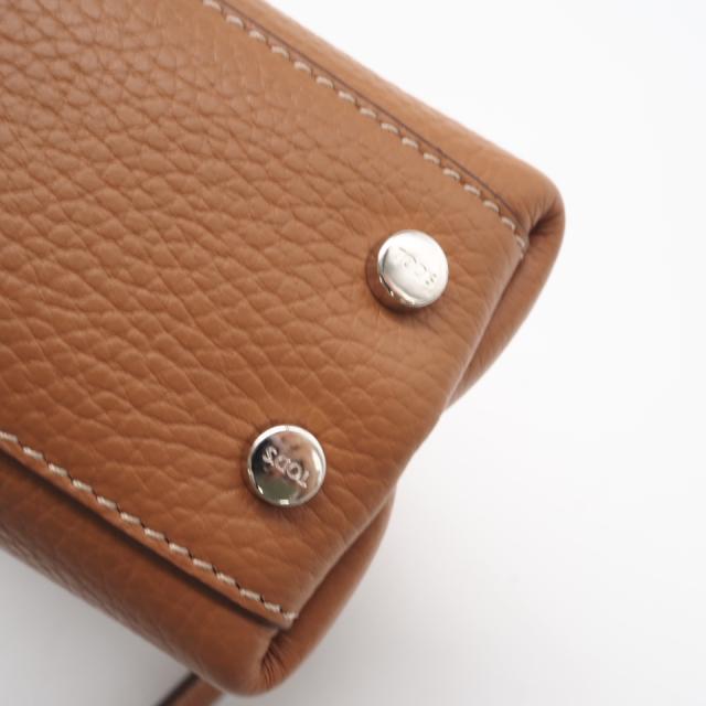 ★3日以内返品可★ 極美品 TOD’S トッズ トッズ レザー バッグ マイクロ XBWAPAT9000 2wayハンドバッグ ブラウン レザー レディース_11