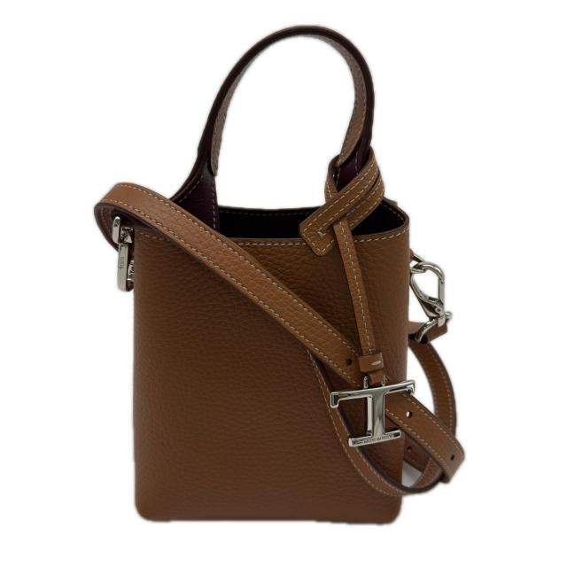 ★3日以内返品可★ 極美品 TOD’S トッズ トッズ レザー バッグ マイクロ XBWAPAT9000 2wayハンドバッグ ブラウン レザー レディース_1