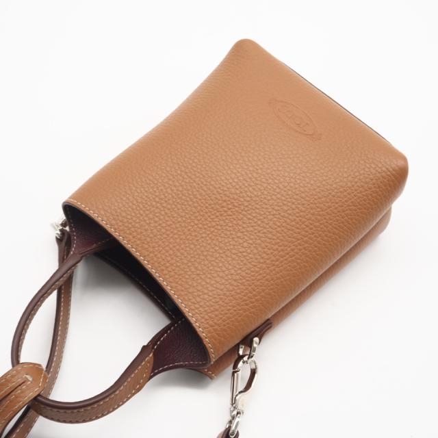 ★3日以内返品可★ 極美品 TOD’S トッズ トッズ レザー バッグ マイクロ XBWAPAT9000 2wayハンドバッグ ブラウン レザー レディース_2