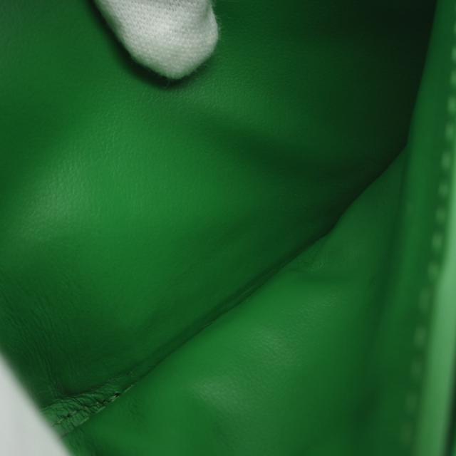 ★3日以内返品可★ 美品 BOTTEGAVENETA ボッテガヴェネタ マキシイントレチャート レザー 二つ折り財布 743004 二つ折り財布 ブラック グリーン カーフレザー メンズ_12