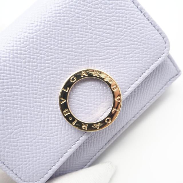 ★3日以内返品可★ 極美品 BVLGARI ブルガリ ブルガリブルガリ コンパクトウォレット 292549 三つ折り財布 パープル レザー レディース_9