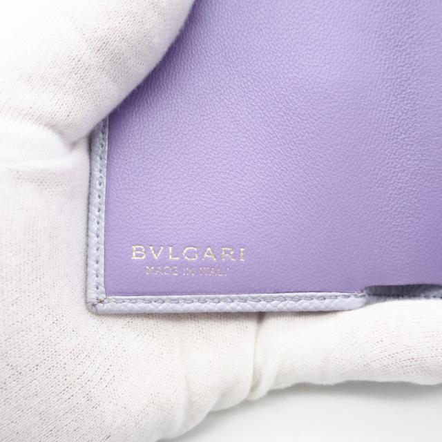 ★3日以内返品可★ 極美品 BVLGARI ブルガリ ブルガリブルガリ コンパクトウォレット 292549 三つ折り財布 パープル レザー レディース_13