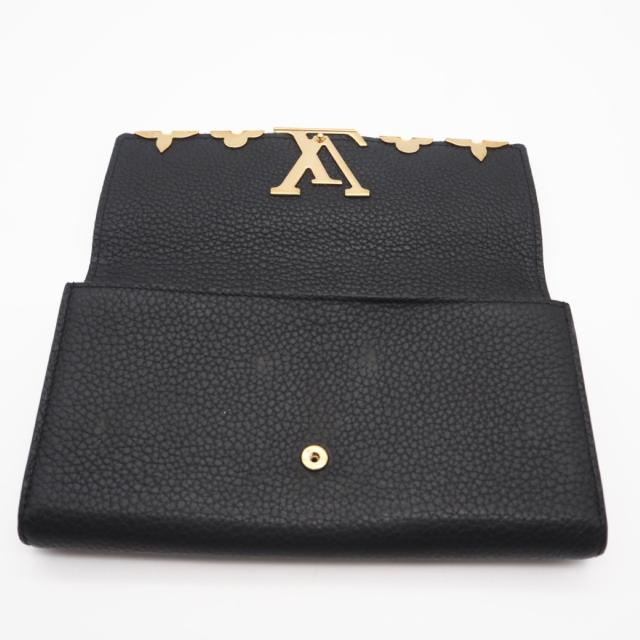 ★3日以内返品可★ 美品 LOUIS VUITTON ルイ・ヴィトン トリヨン ポルトフォイユカプシーヌ M64551 長財布 ブラック ゴールド トリヨンレザー レディース_11