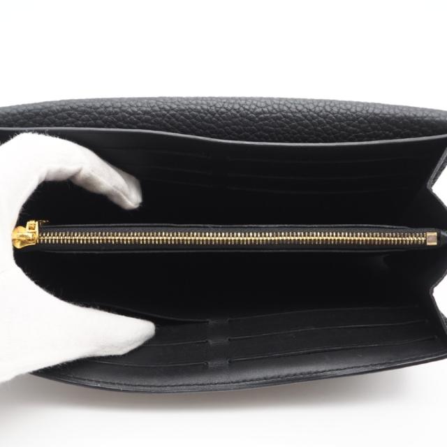 ★3日以内返品可★ 美品 LOUIS VUITTON ルイ・ヴィトン トリヨン ポルトフォイユカプシーヌ M64551 長財布 ブラック ゴールド トリヨンレザー レディース_13