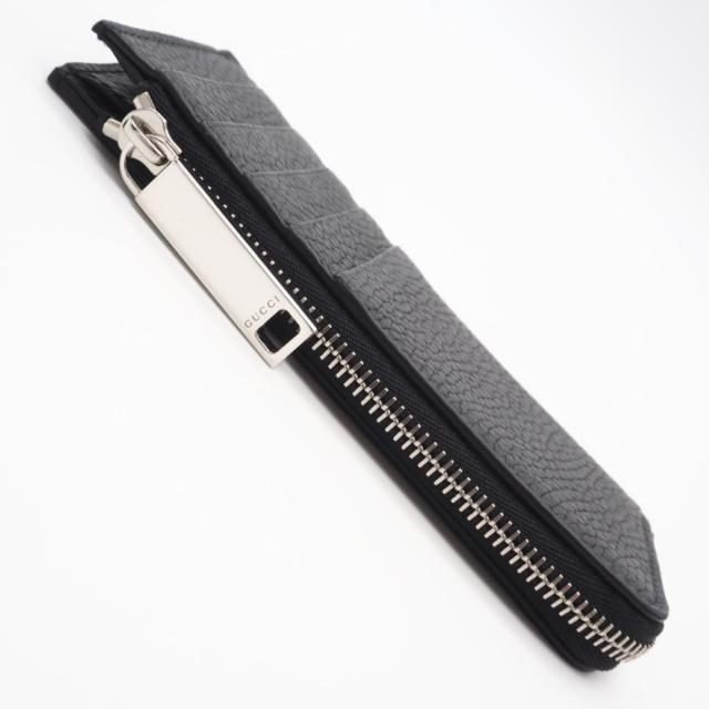★3日以内返品可★ 未使用 GUCCI グッチ ロゴ ジップカードケース 835073 コインケース ブラック グレインレザー メンズ_4