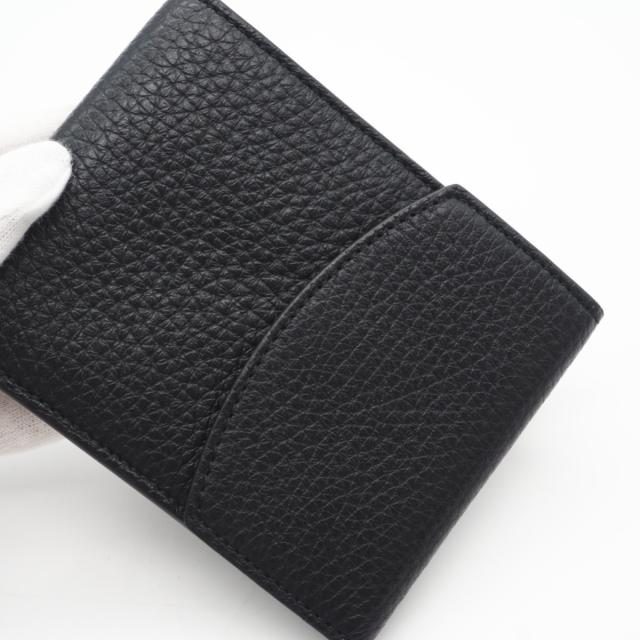 ★3日以内返品可★ 美品 MAISON MARGIELA メゾンマルジェラ 4ステッチ 二つ折りコンパクトウォレット S55UI0294 二つ折り財布 ブラック レザー メンズ_3