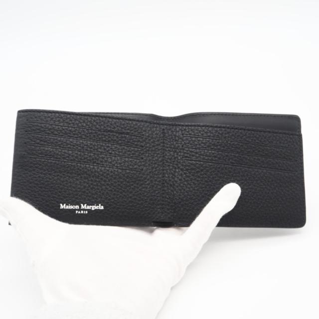 ★3日以内返品可★ 美品 MAISON MARGIELA メゾンマルジェラ 4ステッチ 二つ折りコンパクトウォレット S55UI0294 二つ折り財布 ブラック レザー メンズ_8