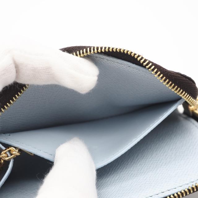 ★3日以内返品可★ 極美品 LOUIS VUITTON ルイ・ヴィトン モノグラム ポルトクレノア オランプブルー M83612 コインケース ブラウン ベージュ ブルー コーティングキャンバス レディース_10