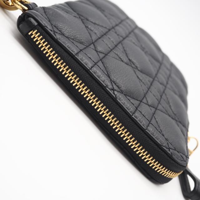 ★3日以内返品可★ 美品 Christian Dior クリスチャンディオール Dior カロ マルチファンクション カナージュ ポーチ ショルダーバッグ S5036UWHC ショルダーバッグ ブラック ホワイト カーフレザー レディース_9