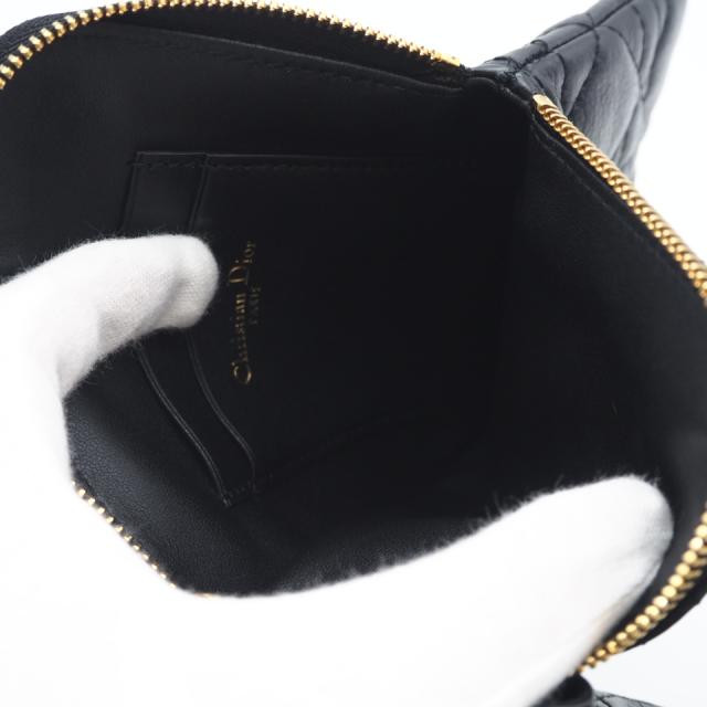 ★3日以内返品可★ 美品 Christian Dior クリスチャンディオール Dior カロ マルチファンクション カナージュ ポーチ ショルダーバッグ S5036UWHC ショルダーバッグ ブラック ホワイト カーフレザー レディース_11