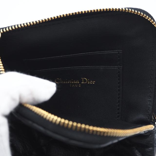 ★3日以内返品可★ 美品 Christian Dior クリスチャンディオール Dior カロ マルチファンクション カナージュ ポーチ ショルダーバッグ S5036UWHC ショルダーバッグ ブラック ホワイト カーフレザー レディース_12