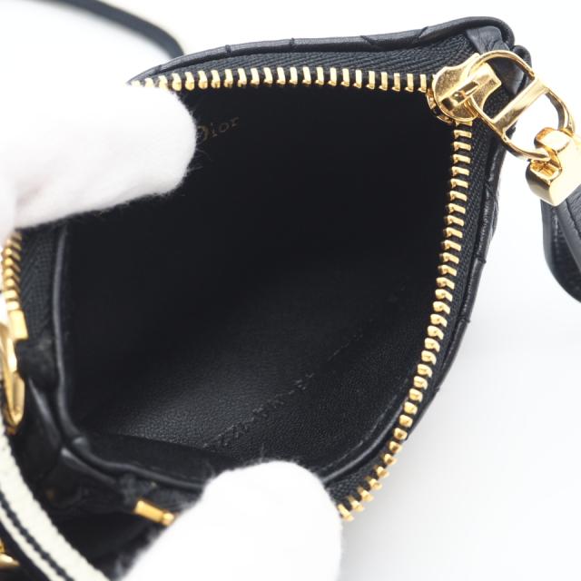 ★3日以内返品可★ 美品 Christian Dior クリスチャンディオール Dior カロ マルチファンクション カナージュ ポーチ ショルダーバッグ S5036UWHC ショルダーバッグ ブラック ホワイト カーフレザー レディース_13