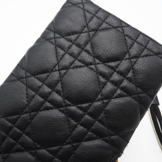 ★3日以内返品可★ 美品 Christian Dior クリスチャンディオール Dior カロ マルチファンクション カナージュ ポーチ ショルダーバッグ S5036UWHC ショルダーバッグ ブラック ホワイト カーフレザー レディース_3