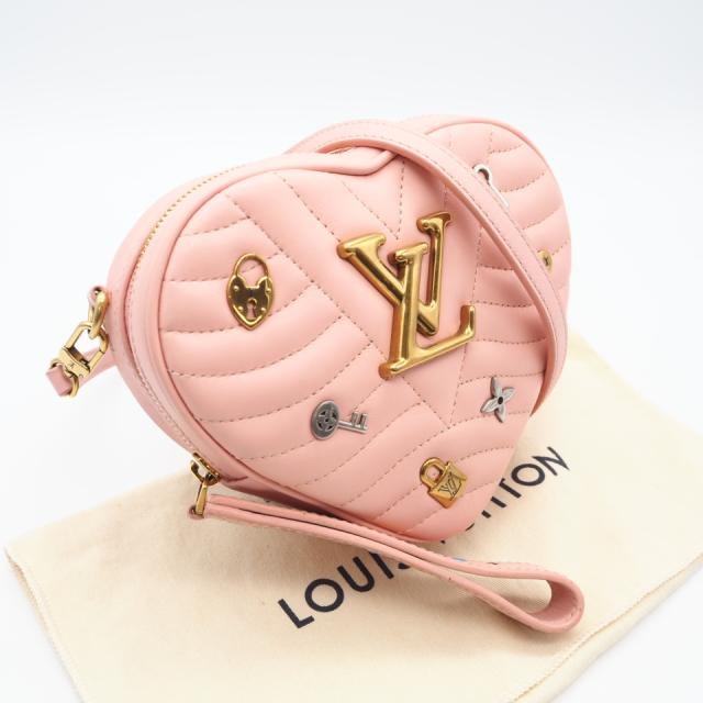 ★3日以内返品可★ LOUIS VUITTON ルイ・ヴィトン ニューウェーブ ラブロック M53205 ショルダーバッグ ピンク カーフレザー レディース