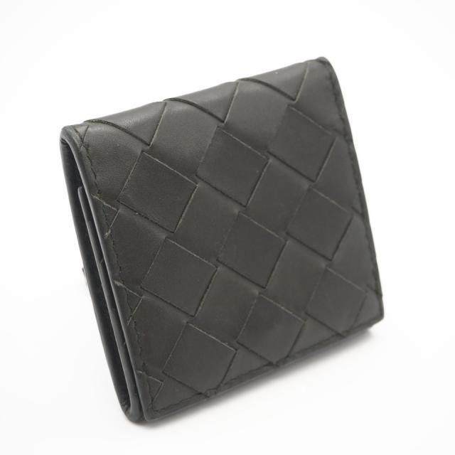 ★3日以内返品可★ BOTTEGAVENETA ボッテガヴェネタ イントレチャート 折り畳みコインケース 596579 コインケース カーキ カーフレザー メンズ