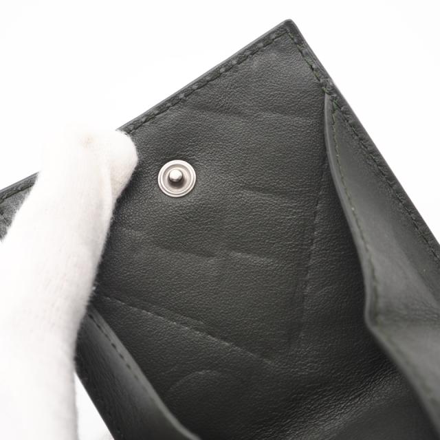 ★3日以内返品可★ BOTTEGAVENETA ボッテガヴェネタ イントレチャート 折り畳みコインケース 596579 コインケース カーキ カーフレザー メンズ_11