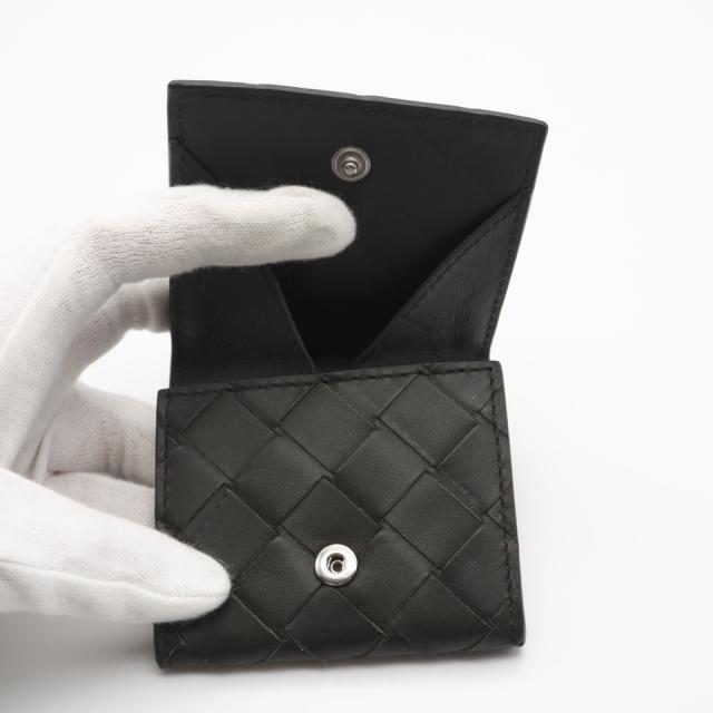 ★3日以内返品可★ BOTTEGAVENETA ボッテガヴェネタ イントレチャート 折り畳みコインケース 596579 コインケース カーキ カーフレザー メンズ_8