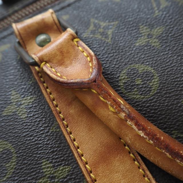 ★3日以内返品可★ LOUIS VUITTON ルイ・ヴィトン モノグラム キャンバス キーポル 60 M41422 ボストンバッグ ブラウン コーティングキャンバス レザー メンズ_10