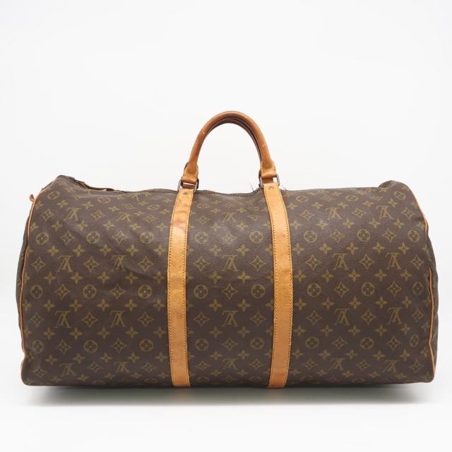 ★3日以内返品可★ LOUIS VUITTON ルイ・ヴィトン モノグラム キャンバス キーポル 60 M41422 ボストンバッグ ブラウン コーティングキャンバス レザー メンズ_2