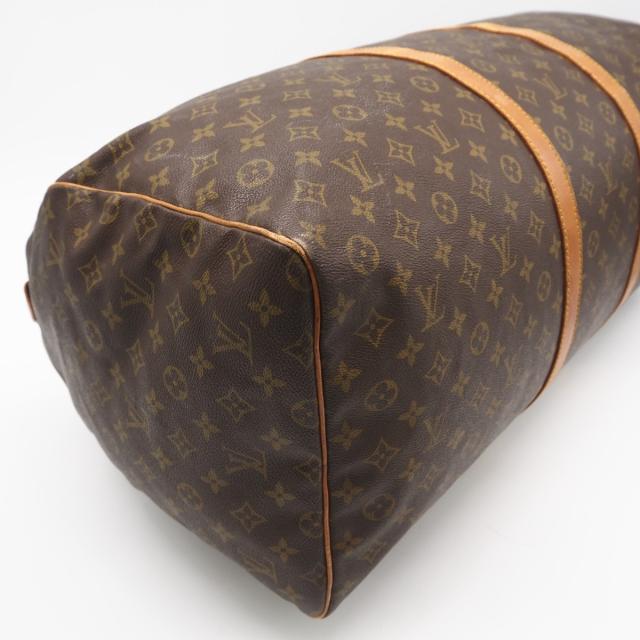 ★3日以内返品可★ LOUIS VUITTON ルイ・ヴィトン モノグラム キャンバス キーポル 60 M41422 ボストンバッグ ブラウン コーティングキャンバス レザー メンズ_6