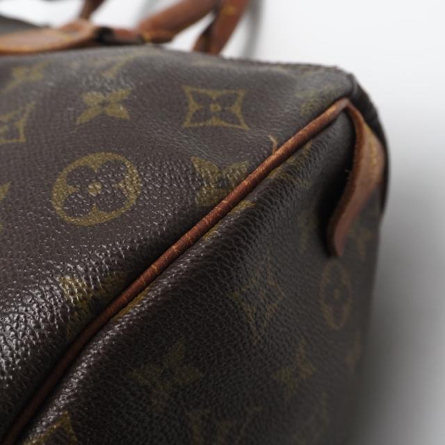 ★3日以内返品可★ LOUIS VUITTON ルイ・ヴィトン モノグラム キャンバス スピーディ35 M41524 ハンドバッグ ブラウン コーティングキャンバス レザー レディース_12