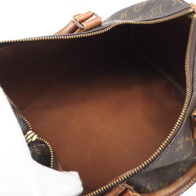 ★3日以内返品可★ LOUIS VUITTON ルイ・ヴィトン モノグラム キャンバス スピーディ35 M41524 ハンドバッグ ブラウン コーティングキャンバス レザー レディース_13